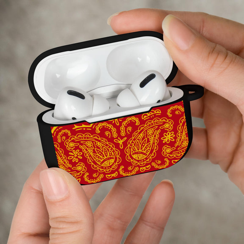 red gold bandana AirPod Pro case cover