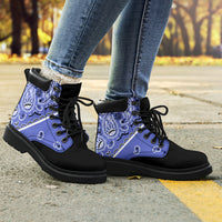 blue bandana hiking boots for women
