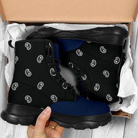 Navy Blue Bandana Chunky Boots