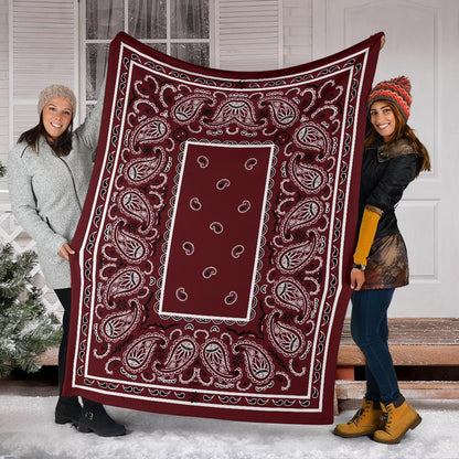Burgundy Bandana Blanket