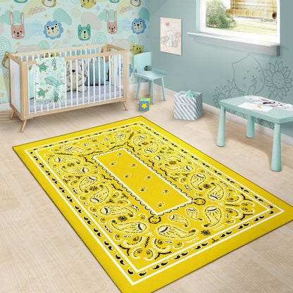 Sunshine Yellow Bandana Area Rugs - Fitted