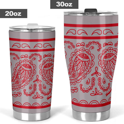 Gray and Red Bandana Tumblers