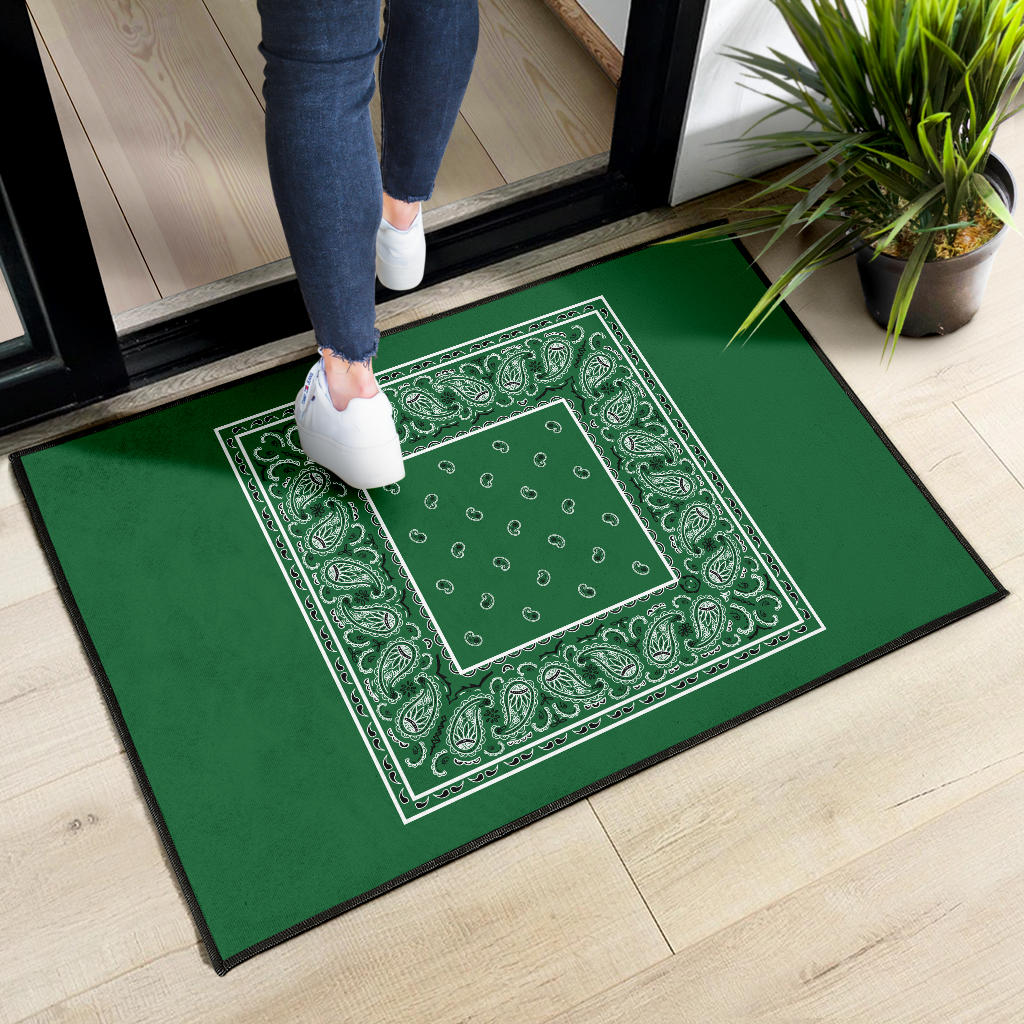 Classic Green Bandana Door Mats