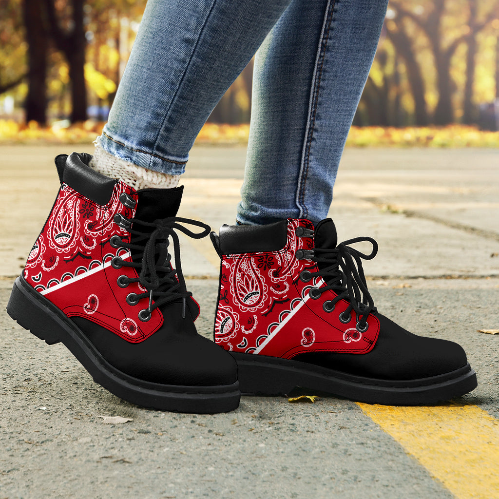 Classic Red Bandana Blackout All Season Boots
