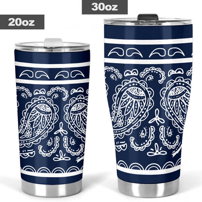 Navy Blue Bandana Tumblers