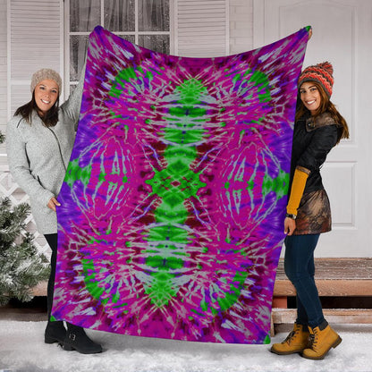 Tie Dye Fleece Throw Blankets