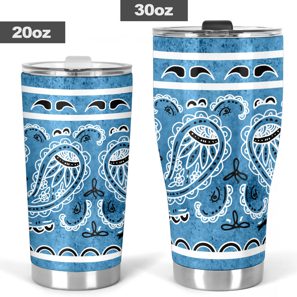 Light Denim Blue Bandana Tumblers