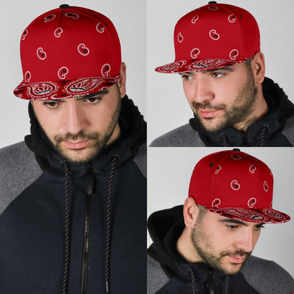 bandana print snapback cap