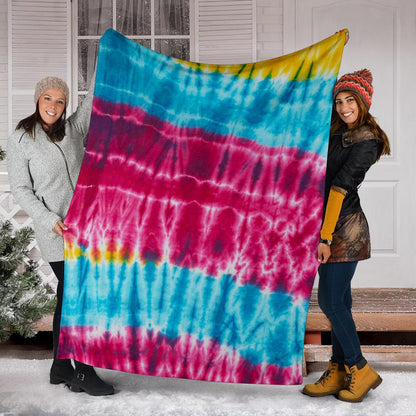 Hippie Tie Dye Fleece Throw
