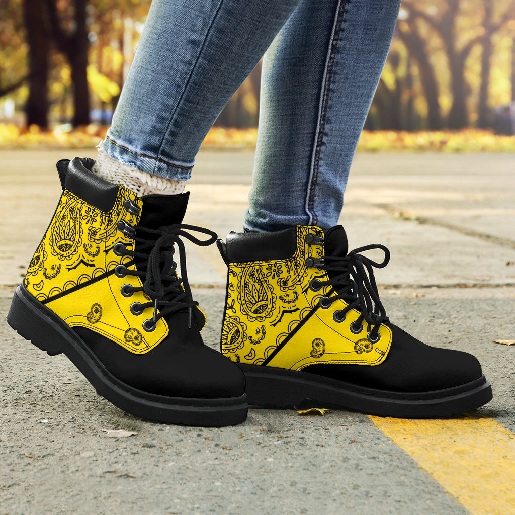 Yellow Bandana Blackout All Season Boots