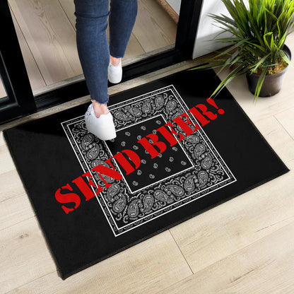 Black Bandana Door Mats