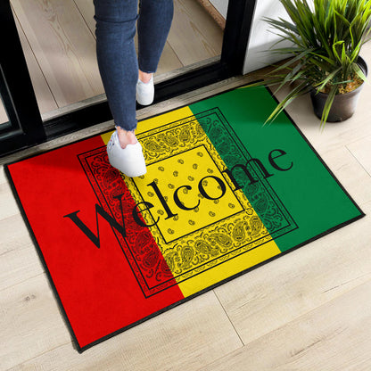 Rasta Bandana Greetings Door Mats