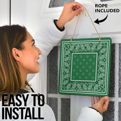 Classic Green Bandana Door Signs
