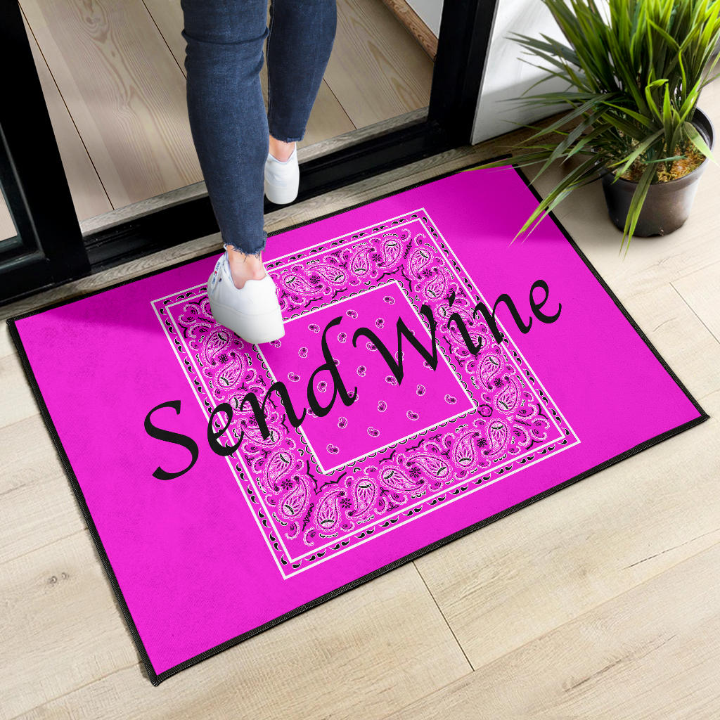 Abruptly Pink Bandana Fun Door Mats