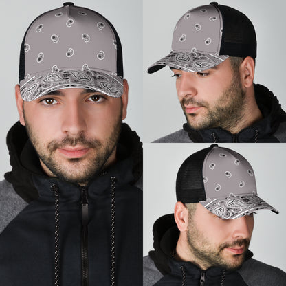 Classic Gray Bandana Overload Mesh Back Cap