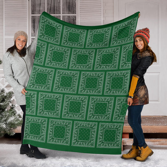 Green Bandana Throw Blanket