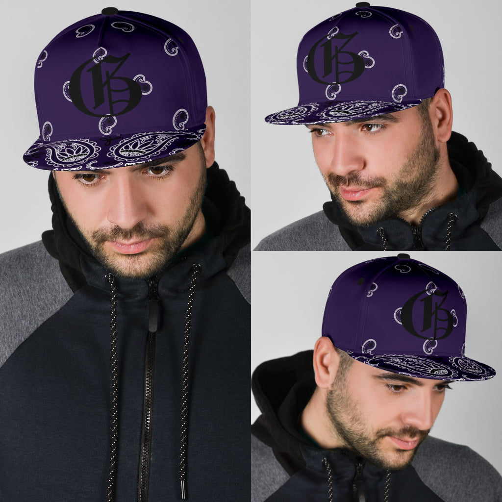 Purple Bandana G Monogram Snap Back Caps