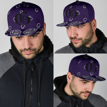 Purple Bandana G Monogram Snap Back Caps