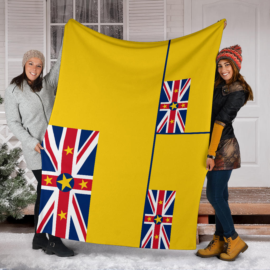 Niue Flag Fleece Blanket