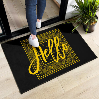 Black Gold Bandana Door Mats
