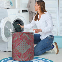 Laundry Hamper - Gray and Red Bandana