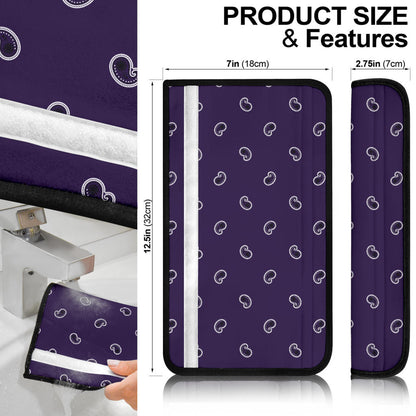 Royal Purple Bandana Seat Belt Covers - Styles