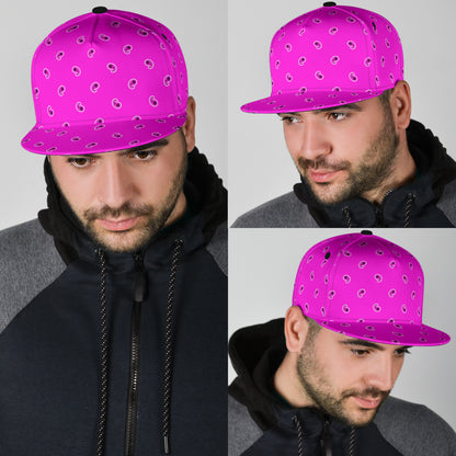 Abruptly Pink Paisley Snapback Hat