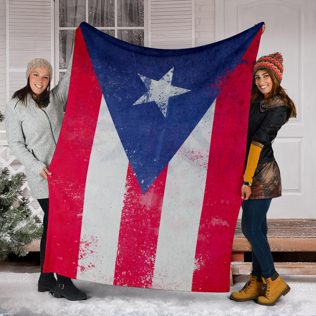 Puerto Rico Flag Throw Blanket