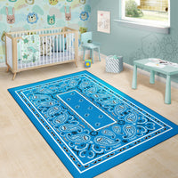blue nursery rug