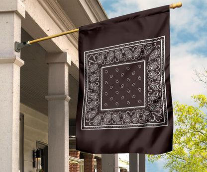 brown bandana patio flags