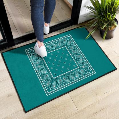 Teal Bandana Door Mats