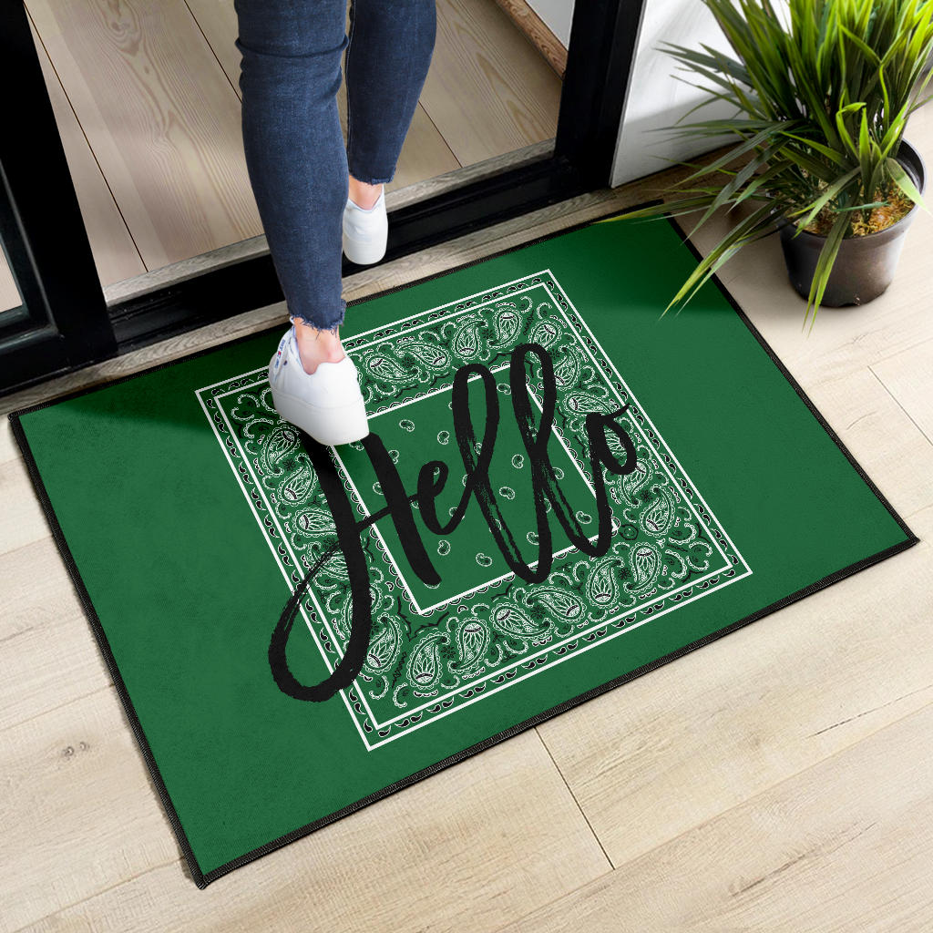 Classic Green Bandana Door Mats