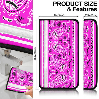 Abruptly Pink Bandana Seat Belt Covers - 3 Styles