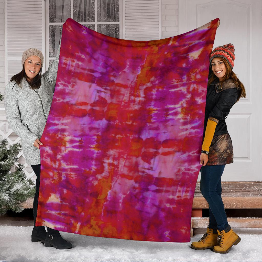 Abstract Tie Dye Fleece Throw