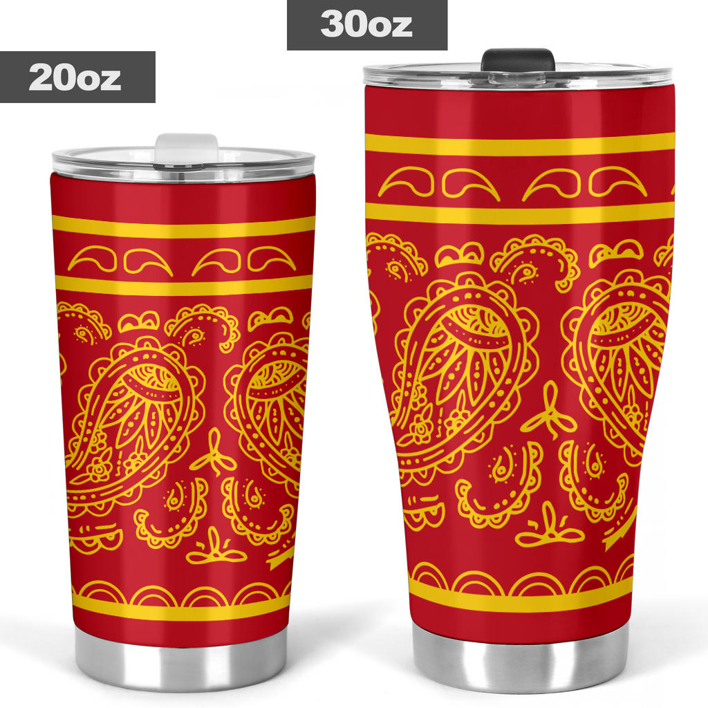 Red and Gold Bandana Tumblers