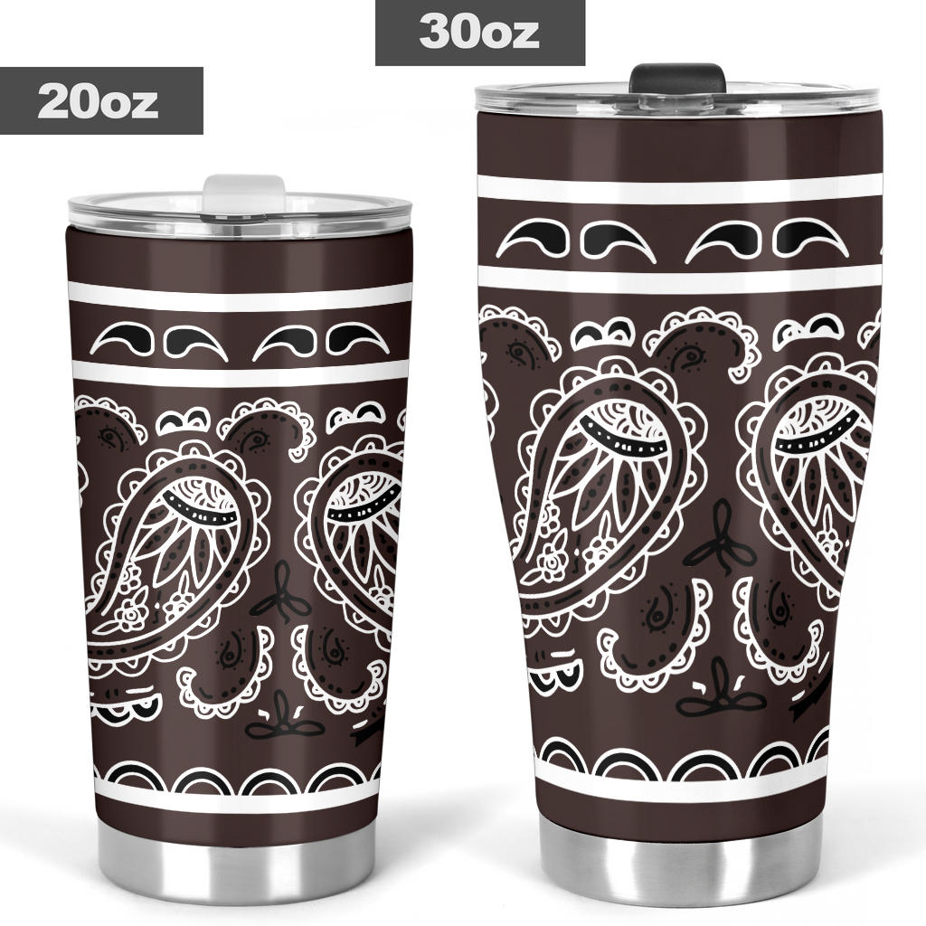 Coffee Brown Bandana Tumblers