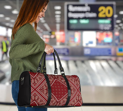 Maroon Bandana Travel Bag
