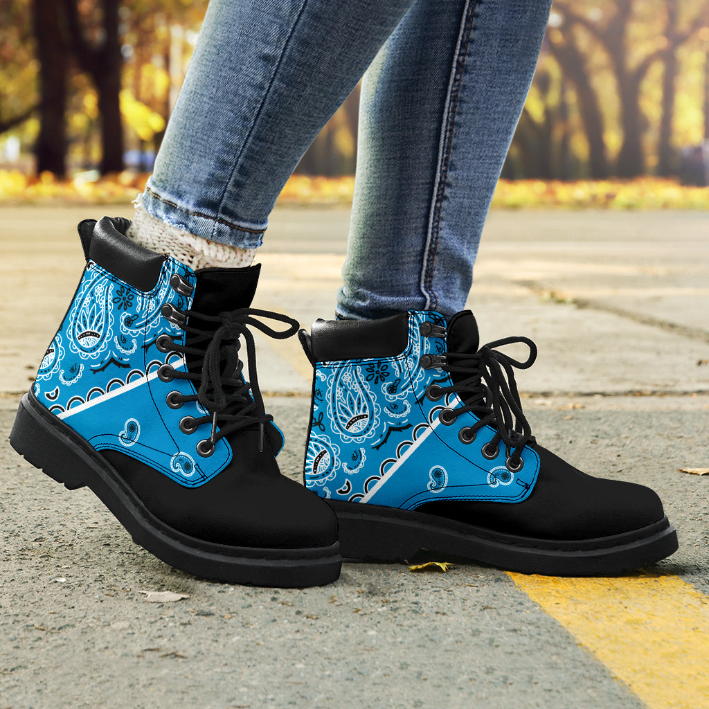 Sky Blue Bandana Blackout All Season Boots