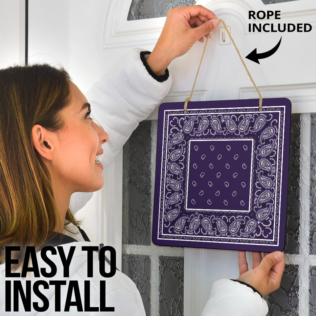 Royal Purple Bandana Door Signs