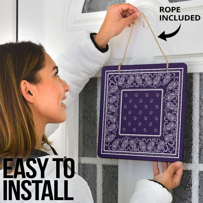 Royal Purple Bandana Door Signs