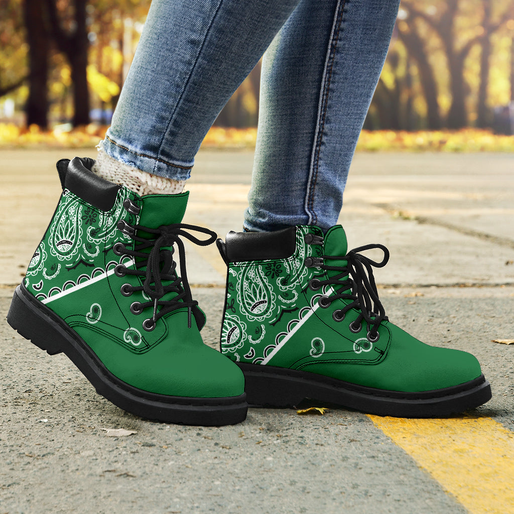 green bandana boots