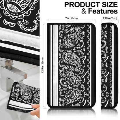 Black Bandana Seat Belt Covers - 3 Styles
