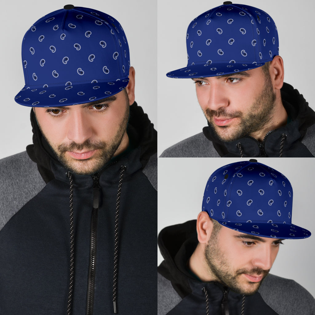 Royal Blue Paisley Snapback Cap
