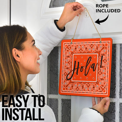 Orange Bandana Door Signs