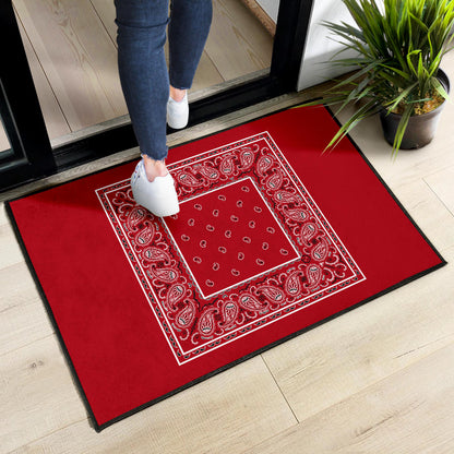 Classic Red Bandana Door Mats
