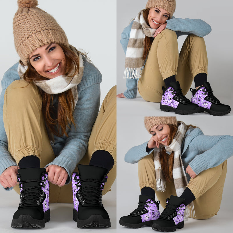 Light Lilac Bandana Alpine Boots