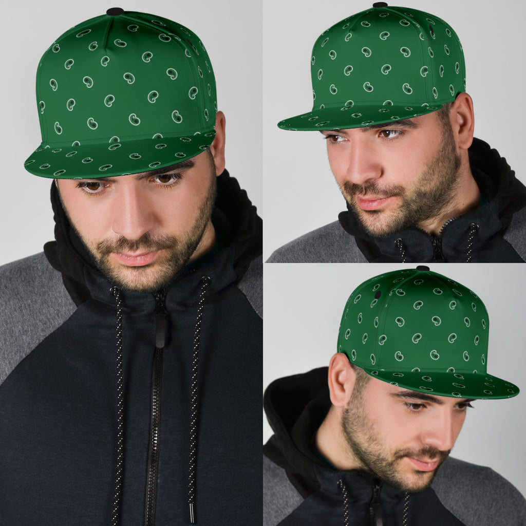 Classic Green Paisley Snapback Cap