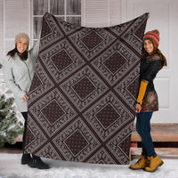 Brown Bandana Fleece Throw Blanket