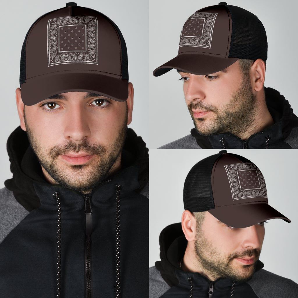 brown bandana cap