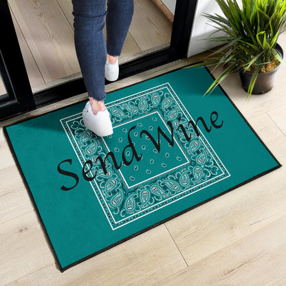 Teal Bandana Fun Door Mats